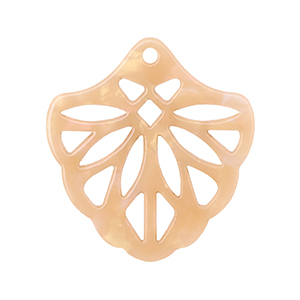 Pendenti in resina pesca pallido opale