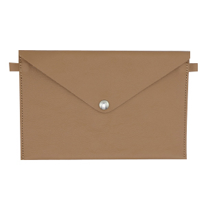 Pochette marrone crema