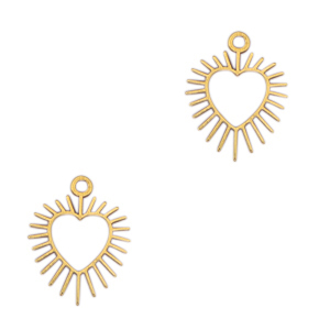 Ciondoli in acciaio inossidabile cuore oro