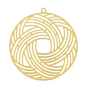 Ciondoli in acciaio inossidabile boh&eacute;mien 45mm oro