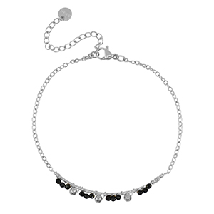 Bracciali in acciaio inossidabile argento-nero
