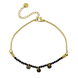 Bracciali in acciaio inossidabile oro-nero