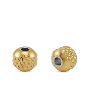Perline in acciaio inossidabile 6mm oro