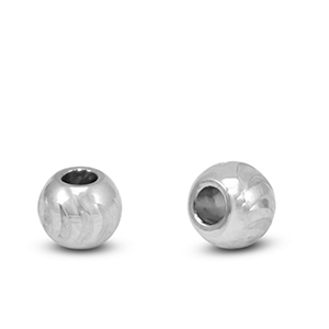 Perline in acciaio inossidabile 6mm argento