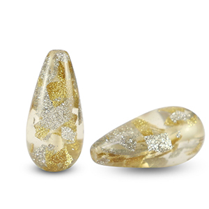 Perline Polaris Elements a forma di goccia Tiffany bianco prosecco