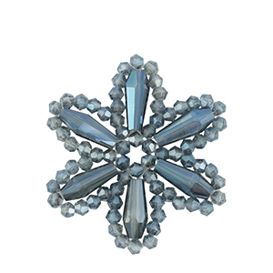 Ciondoli sfaccettati fiore blu montana-effetto perlato