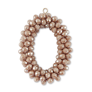 Orecchini sfaccettati ovale malva viola