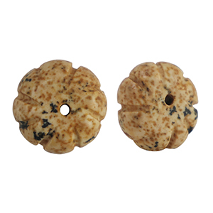 Perline in pietra naturale Quarzite fiore marrone