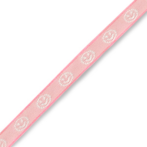 Nastro con testo smiley rosa-bianco