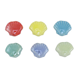 Perline di ceramica conchiglia multicolore