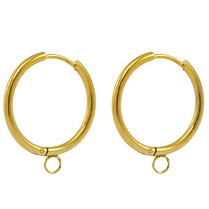 Orecchini in acciaio inossidabile a cerchio 20mm oro