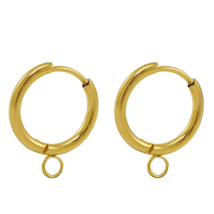 Orecchini in acciaio inossidabile a cerchio 18mm oro