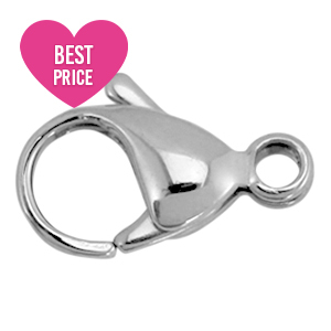 Chiusure moschettone in acciaio inossidabile 9 mm argento (acciaio inossidabile)