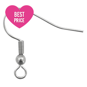 Componenti in acciaio inossidabile orecchini / monachella argento antico