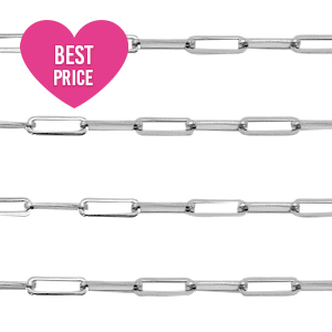 Componenti in acciaio inossidabile catena grumetta argento
