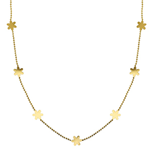 Collane in acciaio inossidabile fiore oro