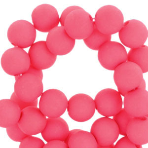 Perline in acrilico 8 mm rosa neon