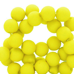 Perline in acrilico 6 mm giallo neon