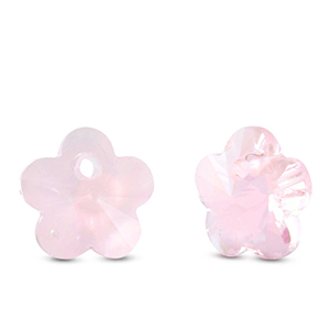 Pendenti di vetro Crystal Glass fiore rosa chiaro