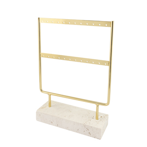 Espositore per bigiotteria per orecchini natural-oro