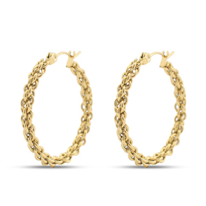 Orecchini in acciaio inossidabil a cerchio oro