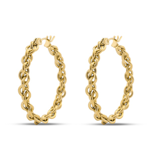 Orecchini in acciaio inossidabil a cerchio oro