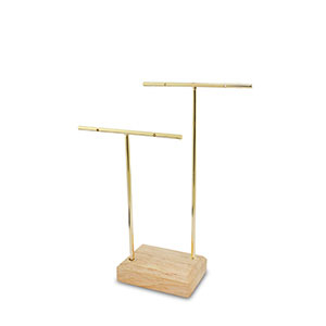 Espositore per bigiotteria per orecchini natural-oro