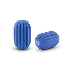 Perline in acrilico ovale blu