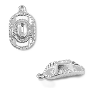 Ciondoli di metallo cappello da cowboy argento