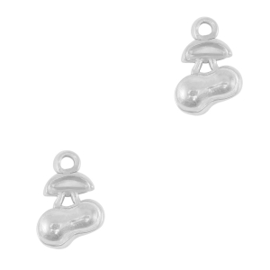 Ciondoli in acciaio inossidabile a forma di ciliegie argento