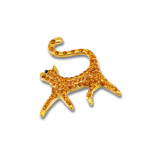 Broches gatto oro-arancione