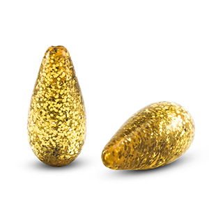 Perline Polaris Elements a forma di goccia Paipolas Lucido oro