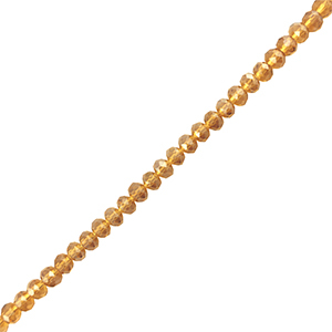 Perline sfaccettate 4x3mm rondella marrone