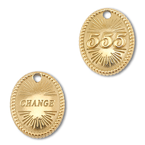 BY31&reg; Ciondolo in acciaio inossidabile numeri angelici 555 / change oro