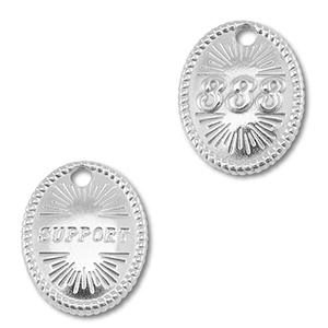 BY31&reg; Ciondolo in acciaio inossidabile numeri angelici 333 / support argento