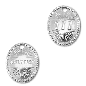 BY31&reg; Ciondolo in acciaio inossidabile numeri angelici 111 / intuition argento