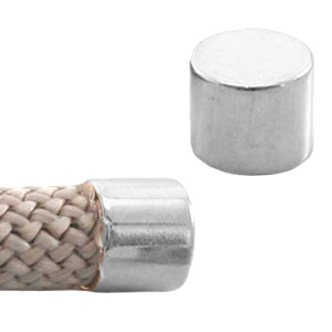 Terminali di metallo DQ &Oslash;10mm argento antico (privo di nichel)