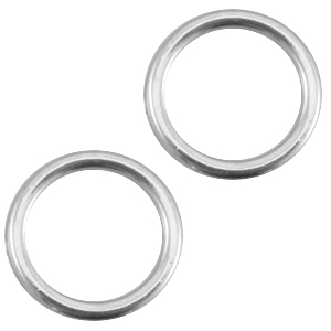Anellino chiuso di metallo DQ 13.5mm rgento antico (privo di nichel)