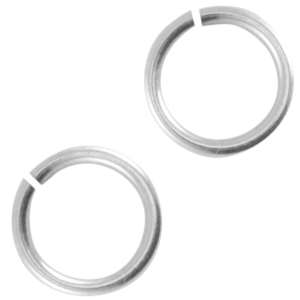 Anellino apribile di metallo DQ 5mm argento antico (privo di nichel)