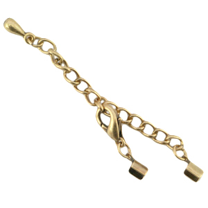 Allungatrice di metallo DQ con chiusura moschettone 2 mm bronzo antico (privo di nichel)