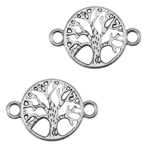 Distanziatore di metallo DQ albero argento antico (privo di nichel)