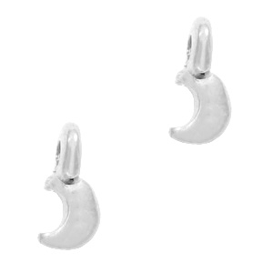 Ciondoli di metallo DQ luna argento antico (privo di nichel)