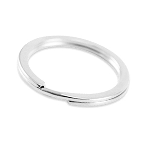 Componenti di metallo DQ anello bris&eacute; per portachiavi 25 mm argento antico (privo di nichel)