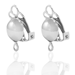 Componenti di metallo DQ orecchini a clips argento antico (privo di nichel)