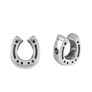 Perline di metallo DQ ferro di cavallo argento antico (privo di nichel)