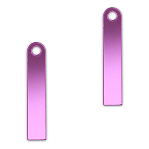 Ciondoli accattivanti barra viola lilla metallico
