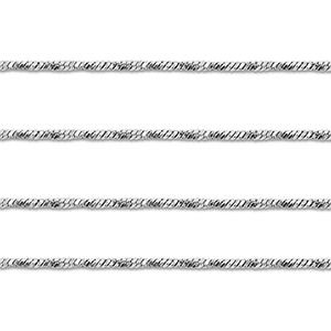 Componenti in acciaio inossidabile catena a rol&ograve; maglia contorto argento