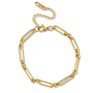 Bracciali in acciaio inossidabile maglia oro