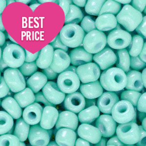 Perline di vetro rocailles 6/0 (4 mm) blu del porto