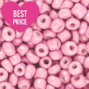 Perline di vetro rocailles 6/0 (4 mm) rosa bello